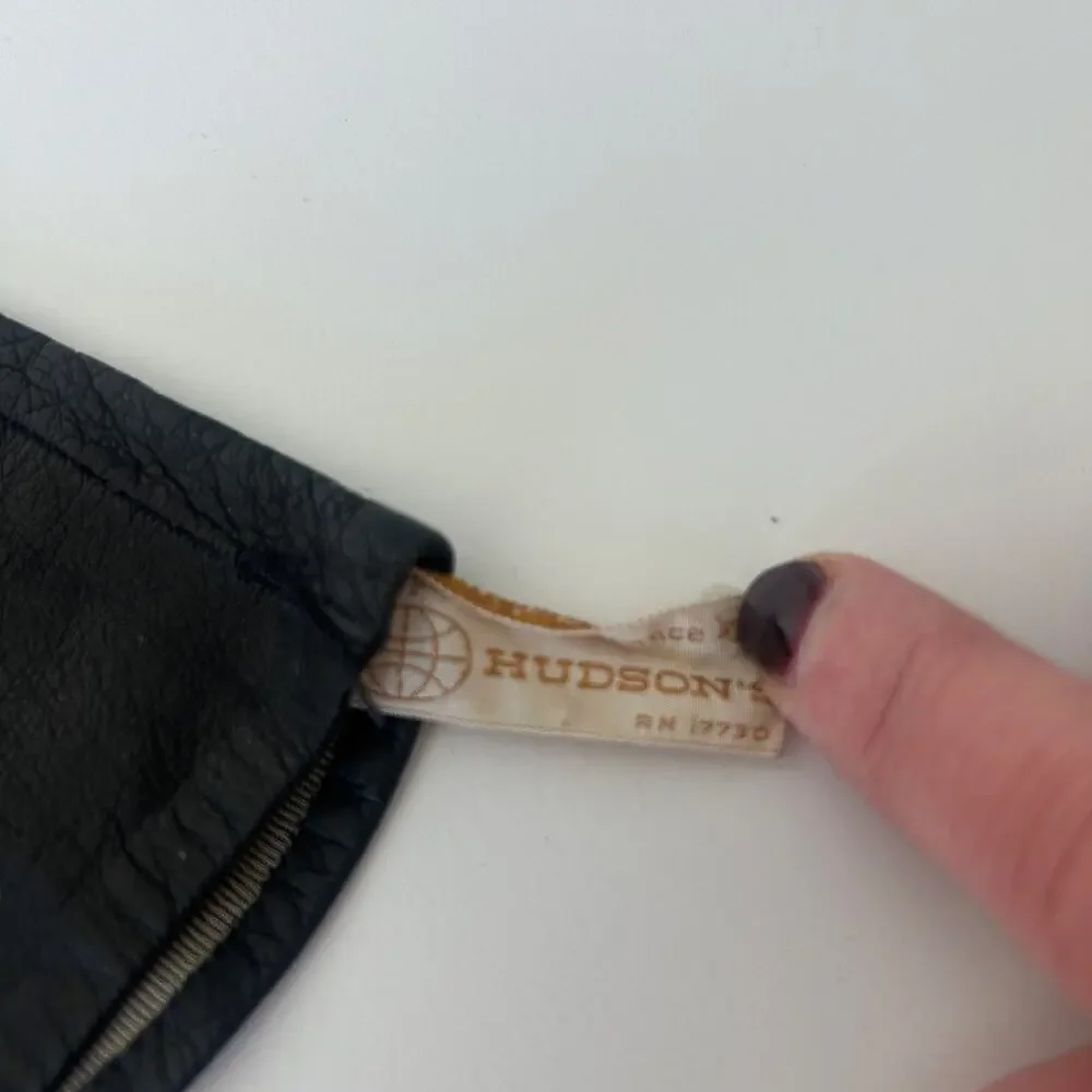 VTG Hudson's Black Silk Lined Long Gloves